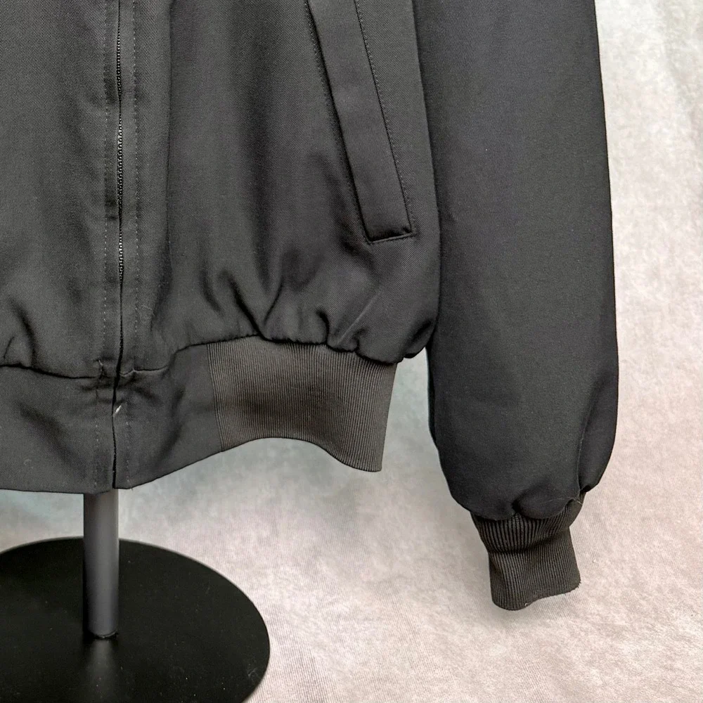 Neptune Garment Co Mens Bomber Jacket Black Wool Blend Thinsulate Size 44 Reg